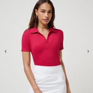 Travis Mathew Women's Persian Red Short Sleeve Polo NWT